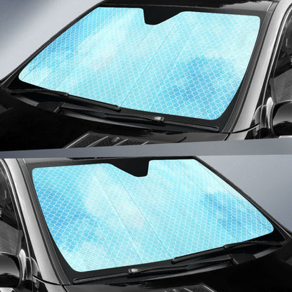 Fairytale Blue Mermaid Scales Fish Skin Car Auto Sun Shades 212001 - YourCarButBetter