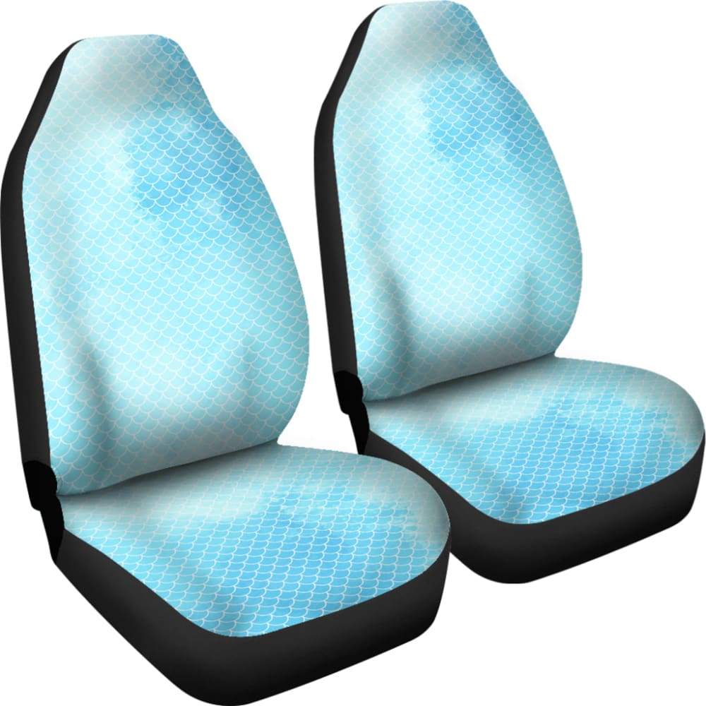 Fairytale Blue Mermaid Scales Fish Skin Car Seat Covers 212001 - YourCarButBetter
