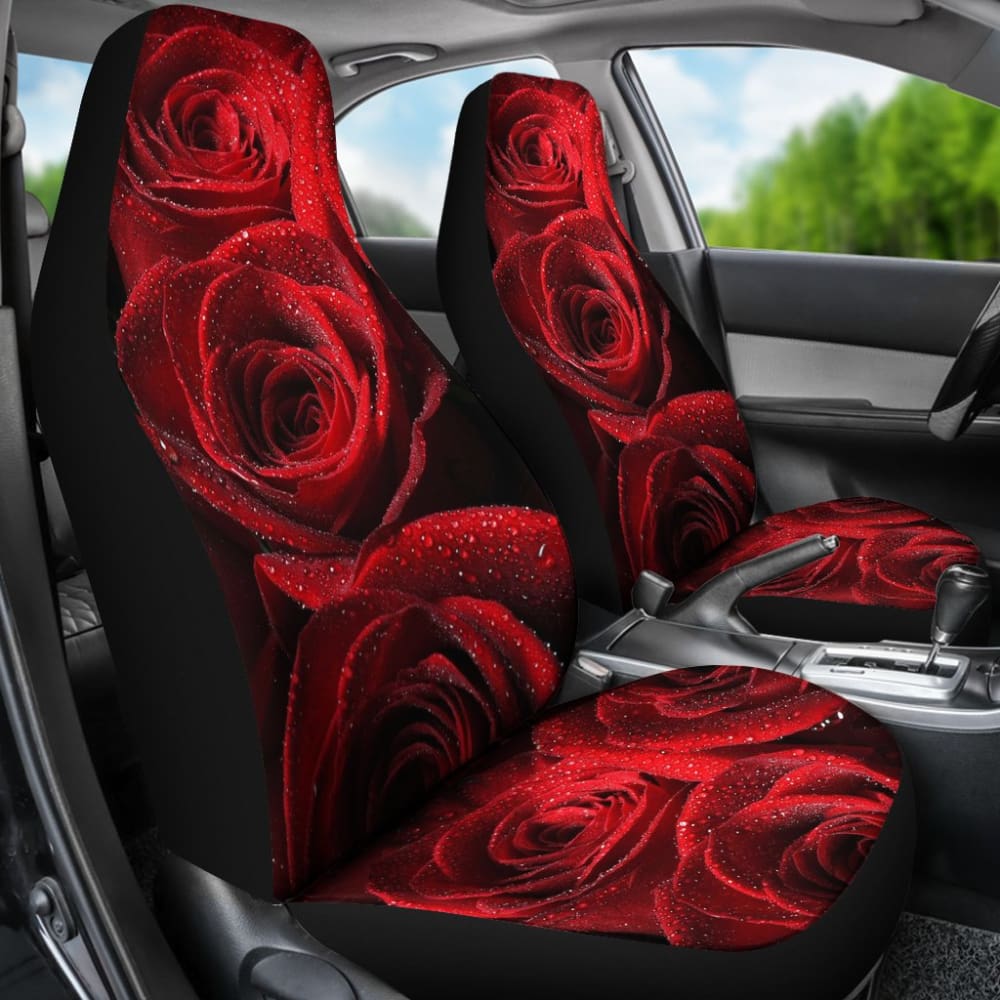 Fall In Love With Rose Car Seat Covers 212701 - YourCarButBetter