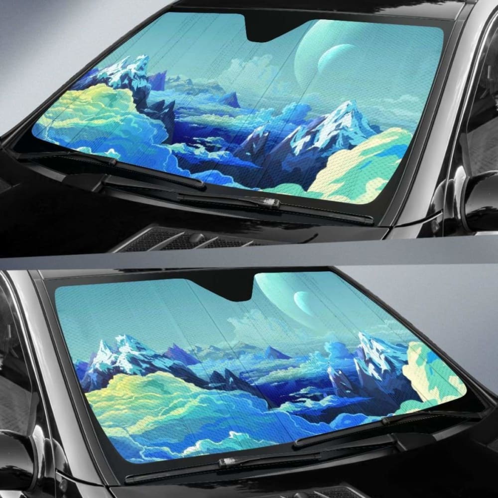 Fantasy Landscape With Giant Moons Sun Shade amazing best gift ideas 172609 - YourCarButBetter