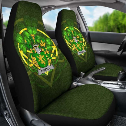 Farrell Or O’Ferrell Ireland Car Seat Cover Celtic Shamrock (Set Of Two) 154230 - YourCarButBetter