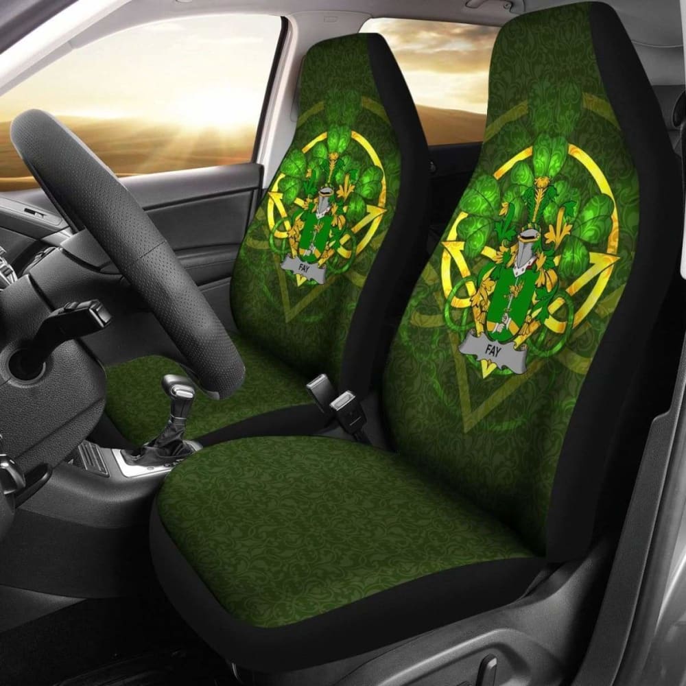 Fay Or O’Fee Ireland Car Seat Cover Celtic Shamrock (Set Of Two) 154230 - YourCarButBetter
