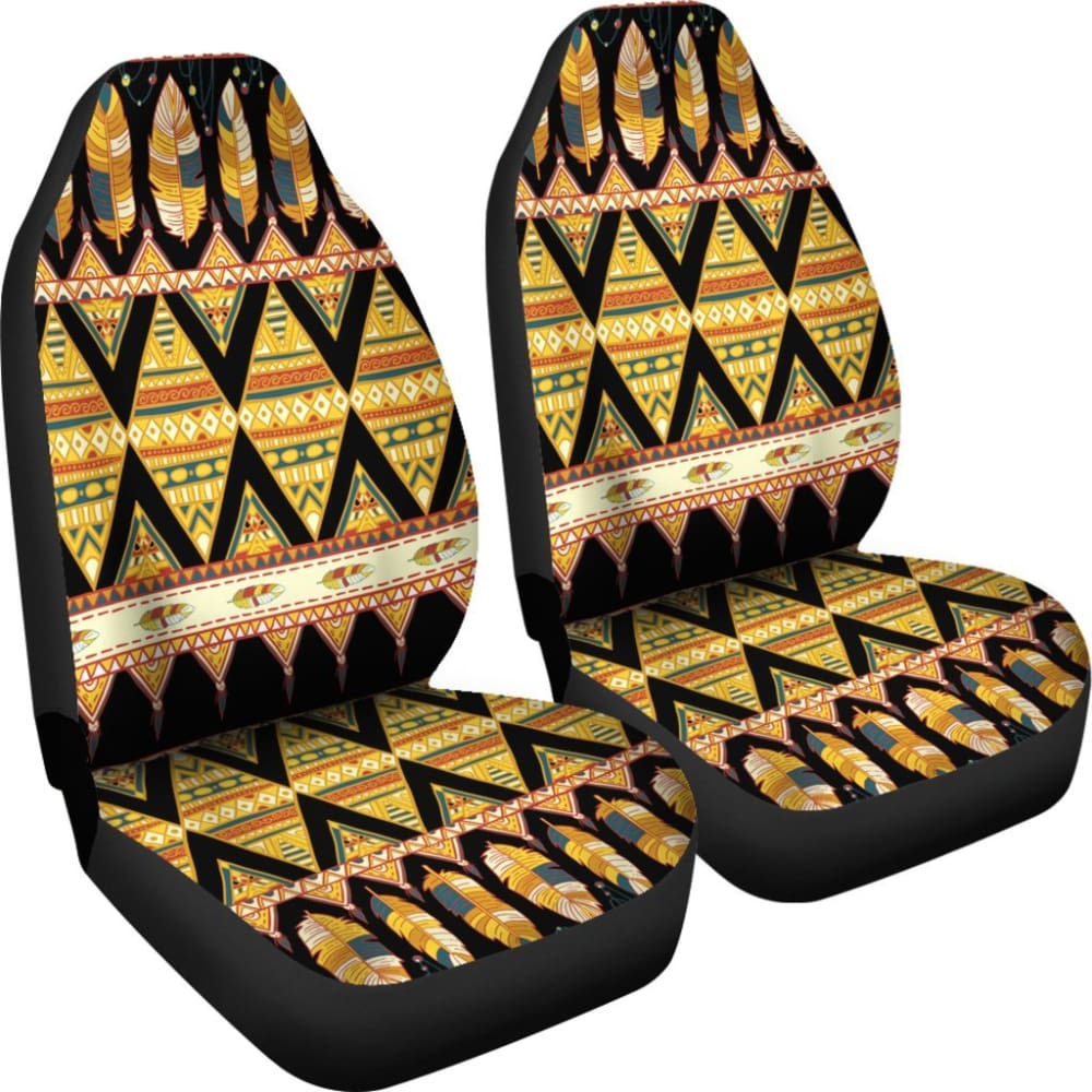 Feather Yellow NativeCar Seat Cover 093223 - YourCarButBetter