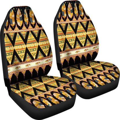 Feather Yellow NativeCar Seat Cover 093223 - YourCarButBetter