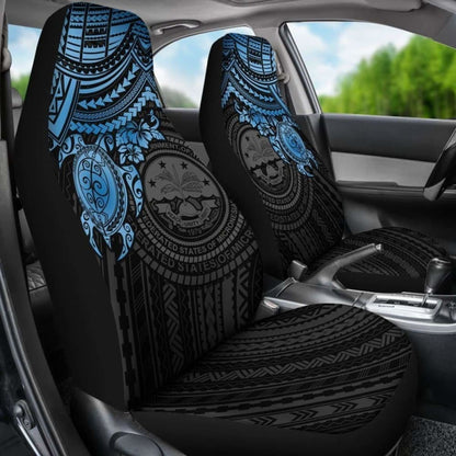 Federated States Of Micronesia Car Seat Covers - Blue Turtle - Amazing 091114 - YourCarButBetter