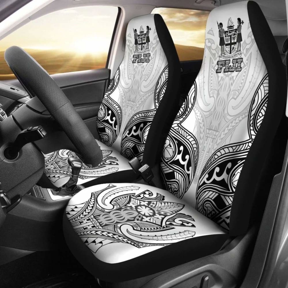 Fiji Active Car Seat Covers - Fiji Coat Of Arms (Set Of Two) - Amazing 1 105905 - YourCarButBetter