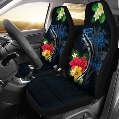 Fiji Car Seat Cover - Fiji Turtle Hibiscus Plumeria Coat Of Arm - Car Seat Cover Awesome 091114 - YourCarButBetter