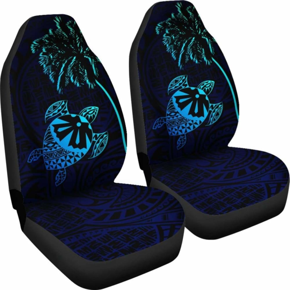 Fiji Islands Tapa Turtle Blue Car Seat Covers 091114 - YourCarButBetter
