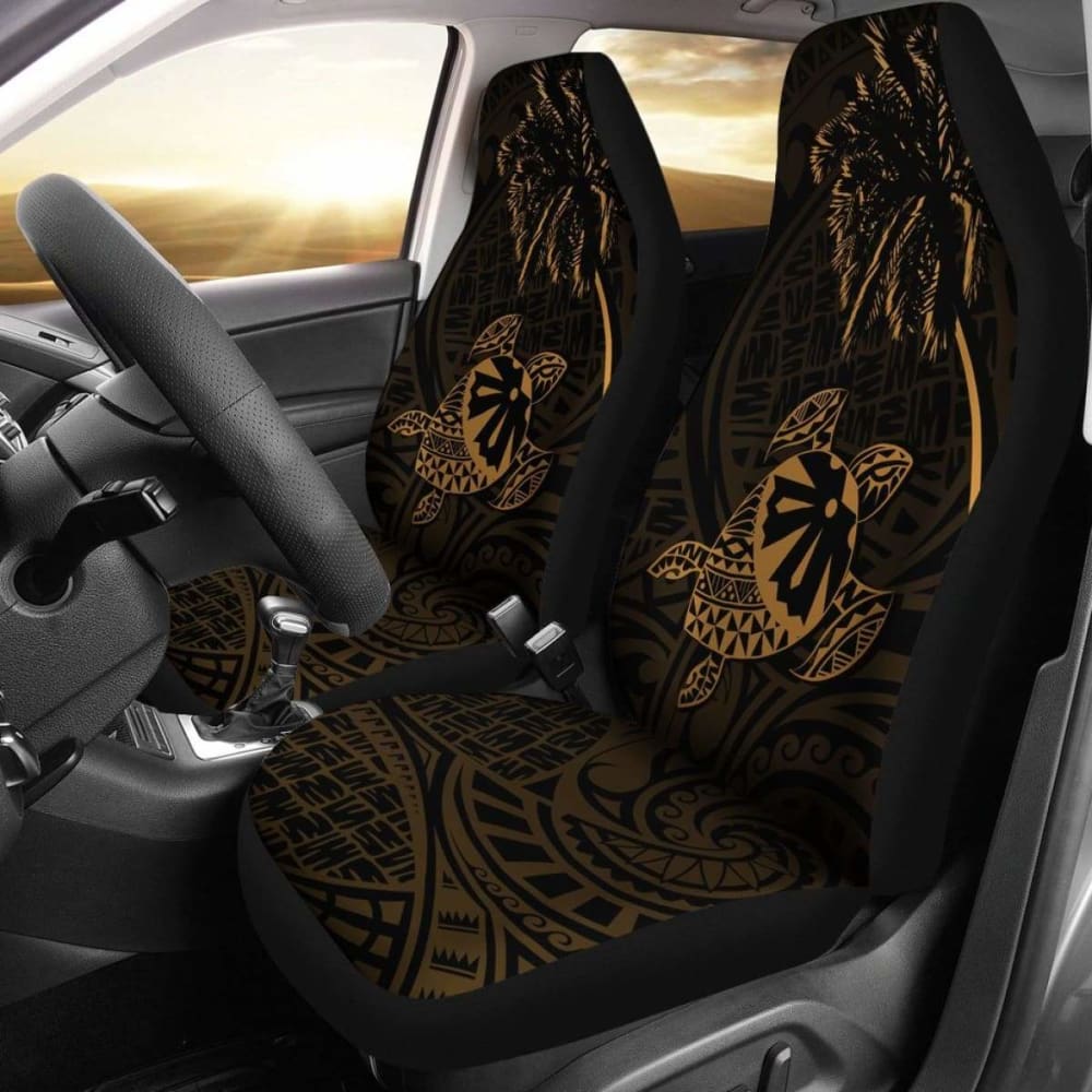 Fiji Islands Tapa Turtle Gold Car Seat Covers 091114 - YourCarButBetter