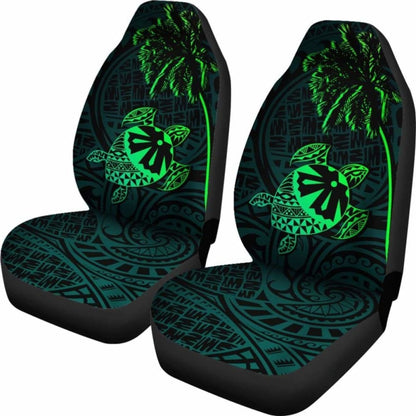 Fiji Islands Tapa Turtle Green Car Seat Covers 091114 - YourCarButBetter