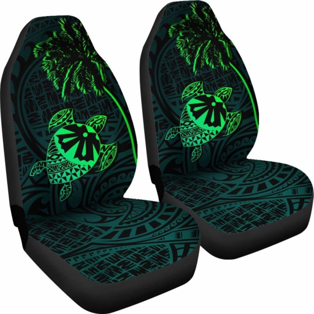Fiji Islands Tapa Turtle Green Car Seat Covers 091114 - YourCarButBetter