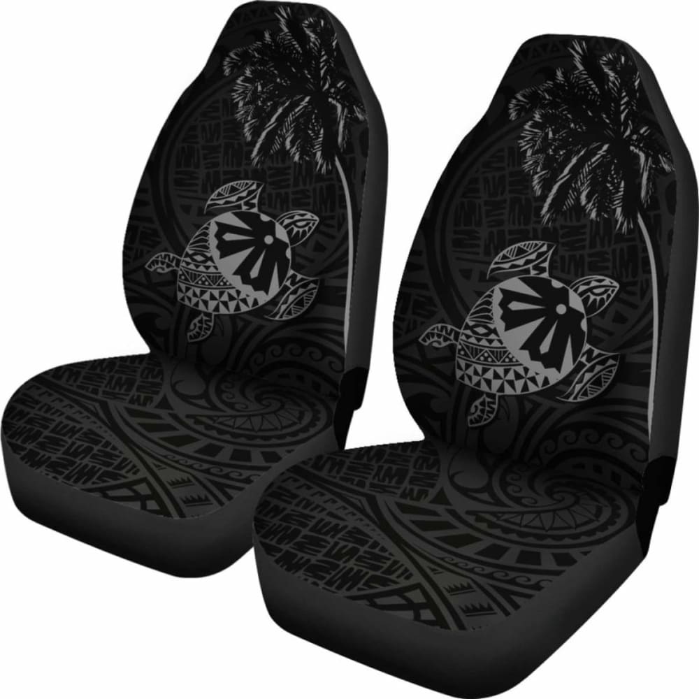 Fiji Islands Tapa Turtle Grey Car Seat Covers 091114 - YourCarButBetter
