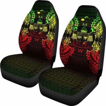 Fiji Polynesia Car Seat Cover Map Reggae 105905 - YourCarButBetter