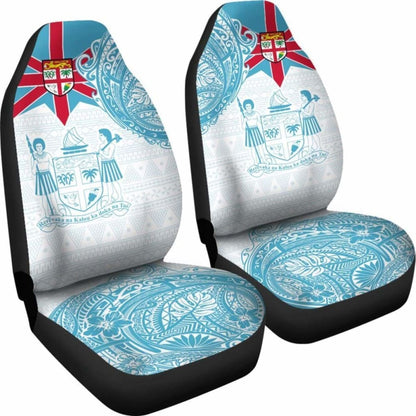 Fiji Polynesian Car Seat Covers - Fiji Flag With Coat Of Arms - 105905 - YourCarButBetter