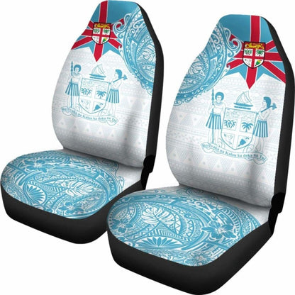 Fiji Polynesian Car Seat Covers - Fiji Flag With Coat Of Arms - 105905 - YourCarButBetter