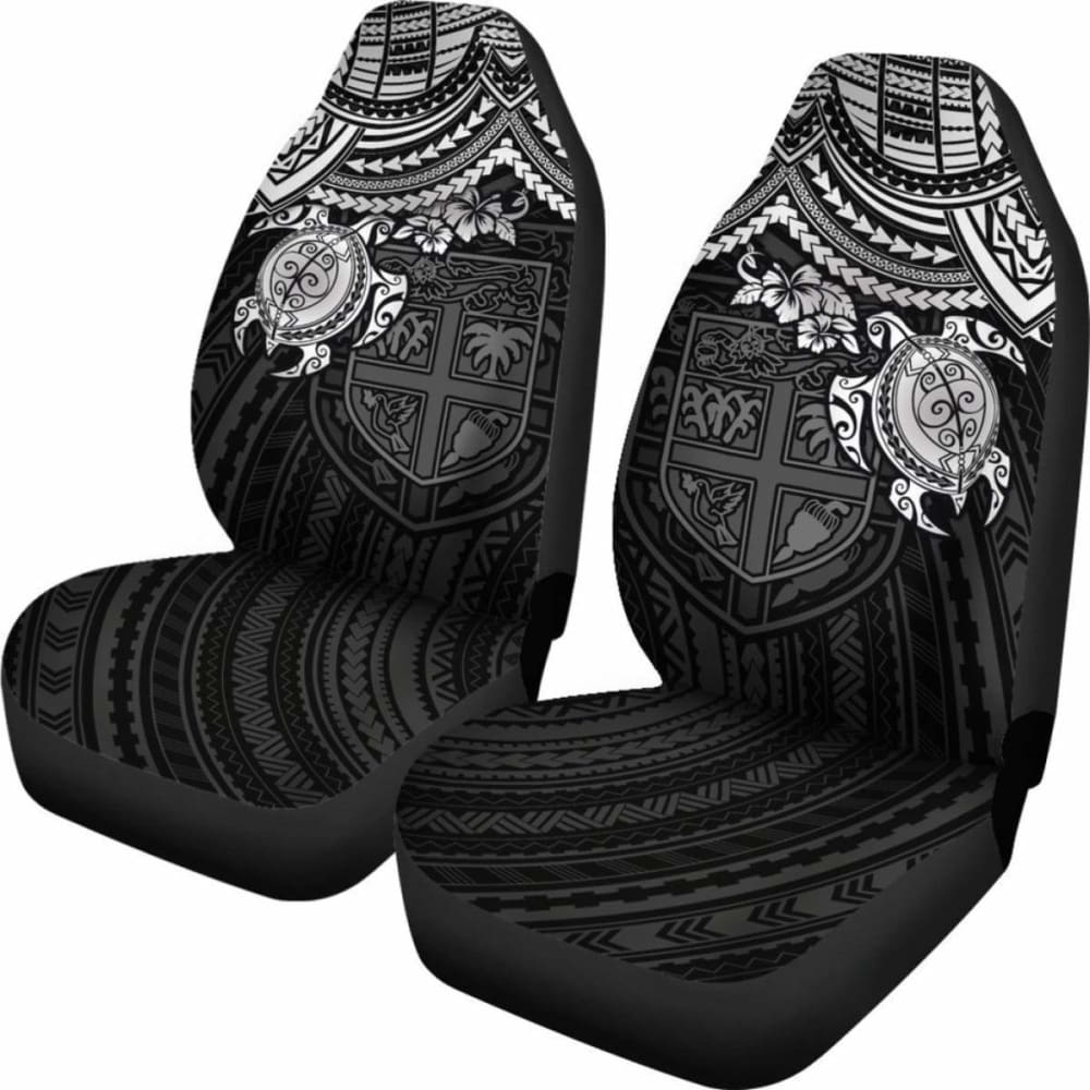 Fiji Polynesian Car Seat Covers White Turtle Amazing 091114 - YourCarButBetter