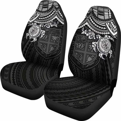 Fiji Polynesian Car Seat Covers White Turtle Amazing 091114 - YourCarButBetter