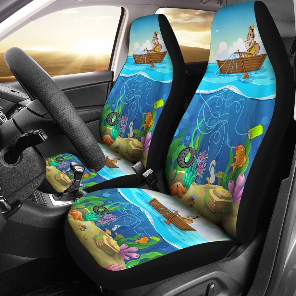 Find The Fish Game Fishing Car Seat Covers 182417 - YourCarButBetter