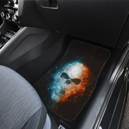 Fire and Ice Skull Car Floor Mats 210802