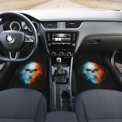 Fire and Ice Skull Car Floor Mats 210802
