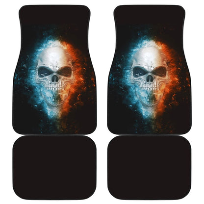 Fire and Ice Skull Car Floor Mats 210802