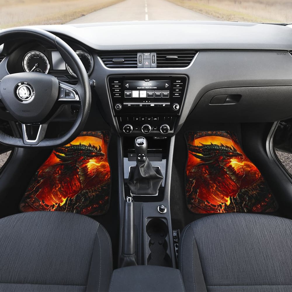 Fire Dragon Fierce Battle Warrior Fighting Car Floor Mats 211502