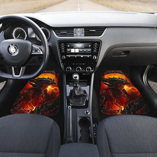 Fire Dragon Fierce Battle Warrior Fighting Car Floor Mats 211502