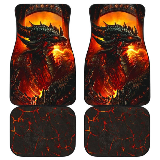 Fire Dragon Fierce Battle Warrior Fighting Car Floor Mats 211502