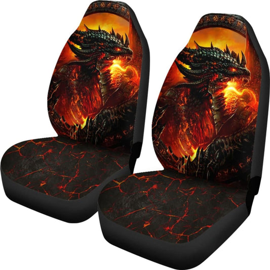 Fire Dragon Fierce Battle Warrior Fighting Car Seat Covers 211502