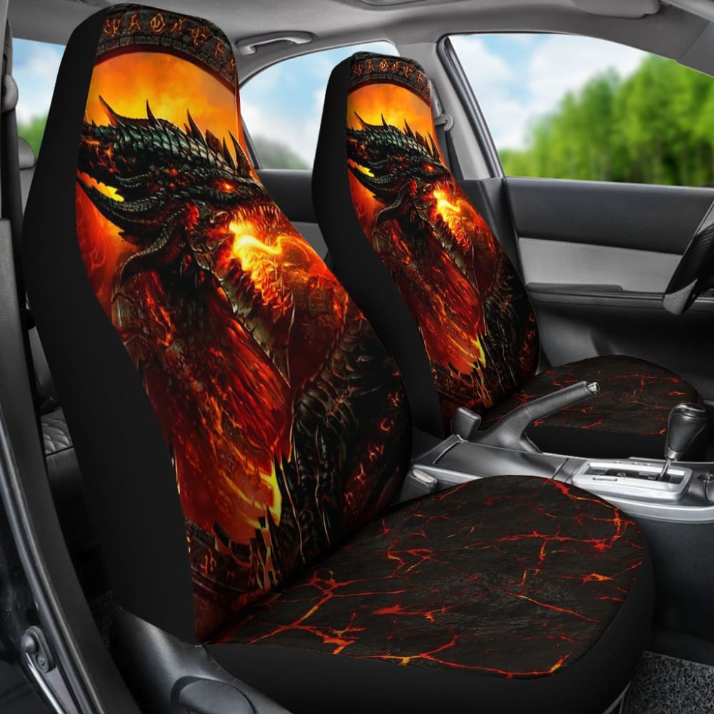 Fire Dragon Fierce Battle Warrior Fighting Car Seat Covers 211502