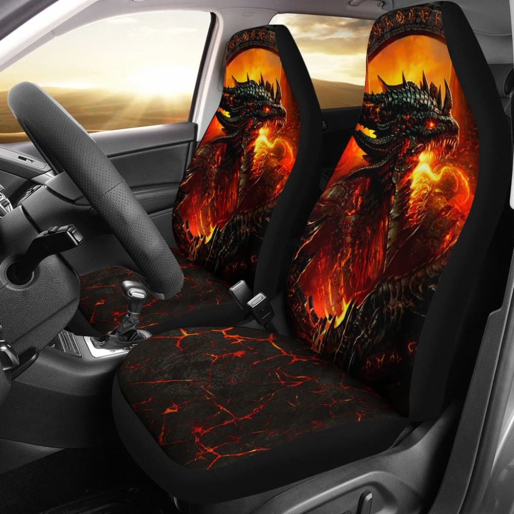 Fire Dragon Fierce Battle Warrior Fighting Car Seat Covers 211502