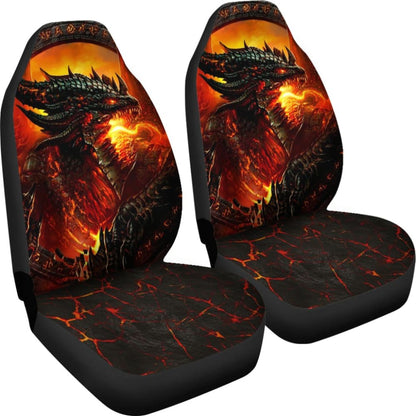 Fire Dragon Fierce Battle Warrior Fighting Car Seat Covers 211502