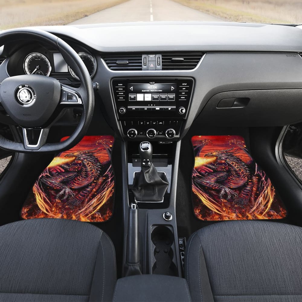 Fire Dragon Fighting Car Floor Mats 211502