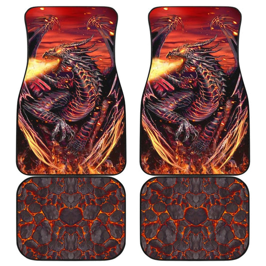 Fire Dragon Fighting Car Floor Mats 211502
