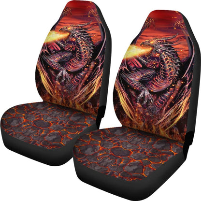 Fire Dragon Fighting Car Seat Covers 211502