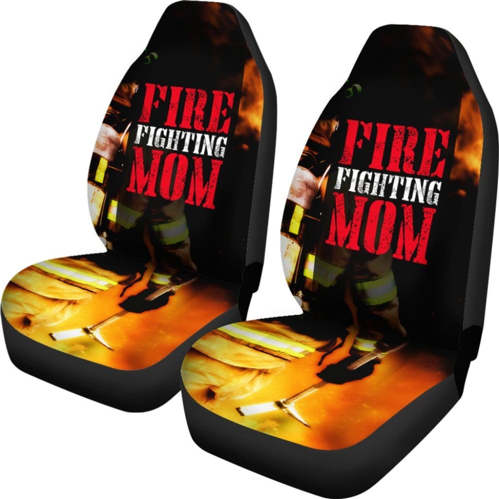 Fire Fighting Mom Car Seat Covers 101819 - YourCarButBetter