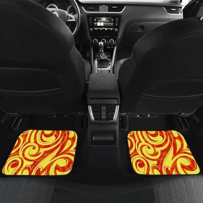 Fire Flame Design Pattern Front And Back Car Mats 181703 - YourCarButBetter