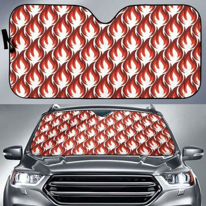 Fire Flame Symbol Design Pattern Car Auto Sun Shades 085424 - YourCarButBetter