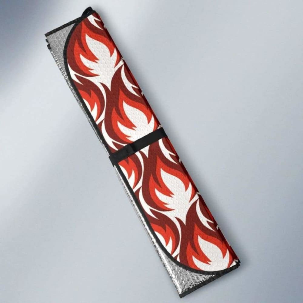 Fire Flame Symbol Design Pattern Car Auto Sun Shades 085424 - YourCarButBetter