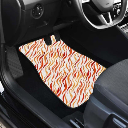 Fire Flame Watercolor Pattern Front And Back Car Mats 181703 - YourCarButBetter