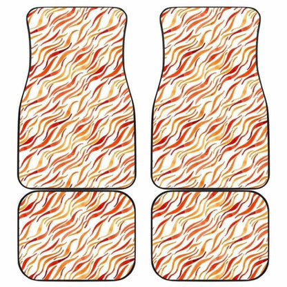 Fire Flame Watercolor Pattern Front And Back Car Mats 181703 - YourCarButBetter