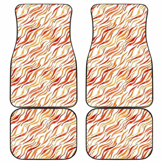Fire Flame Watercolor Pattern Front And Back Car Mats 181703 - YourCarButBetter
