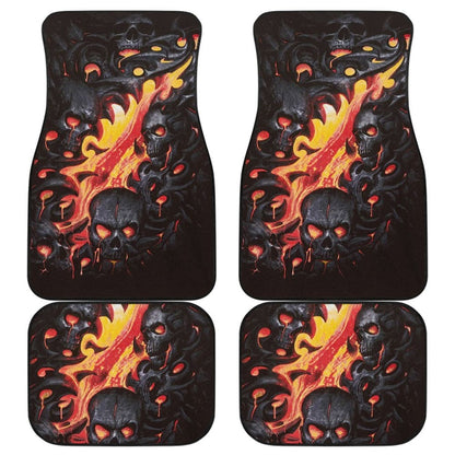 Fire Flaming Skull Car Mats 103131 - YourCarButBetter