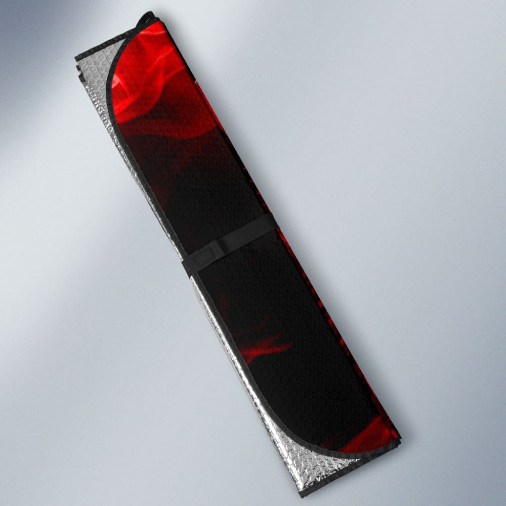 Fire Game Over Gothic Skull Grim Reaper Car Auto Sun Shades 210201 - YourCarButBetter