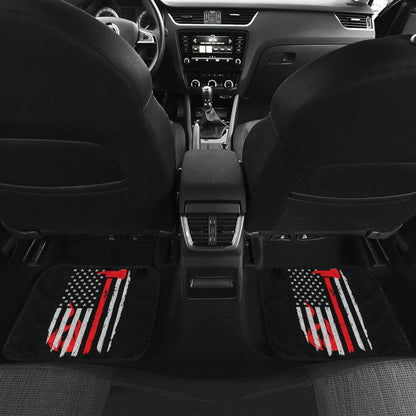 Firefighter American Flag Car Floor Mats Gift 212304 - YourCarButBetter