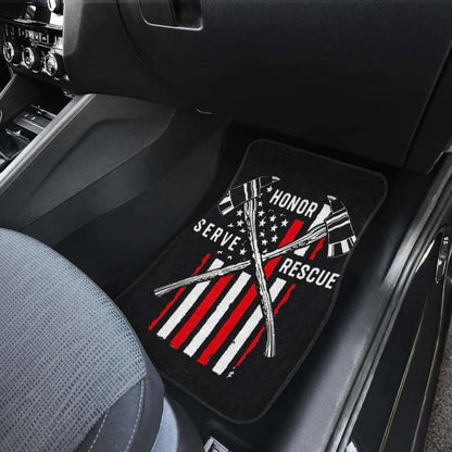 Firefighter American Flag Honor Serve Rescue Car Floor Mats 211103