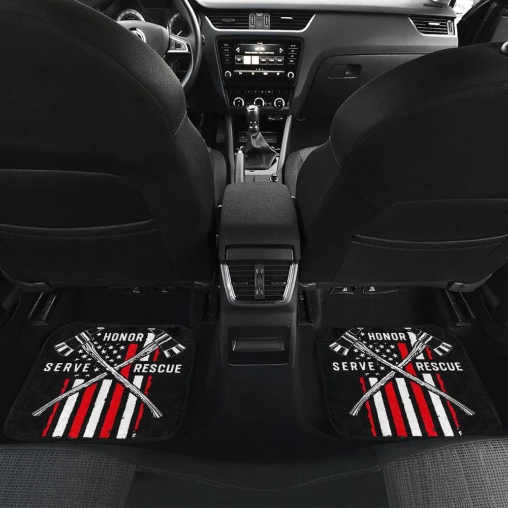 Firefighter American Flag Honor Serve Rescue Car Floor Mats 211103