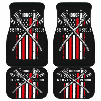 Firefighter American Flag Honor Serve Rescue Car Floor Mats 211103
