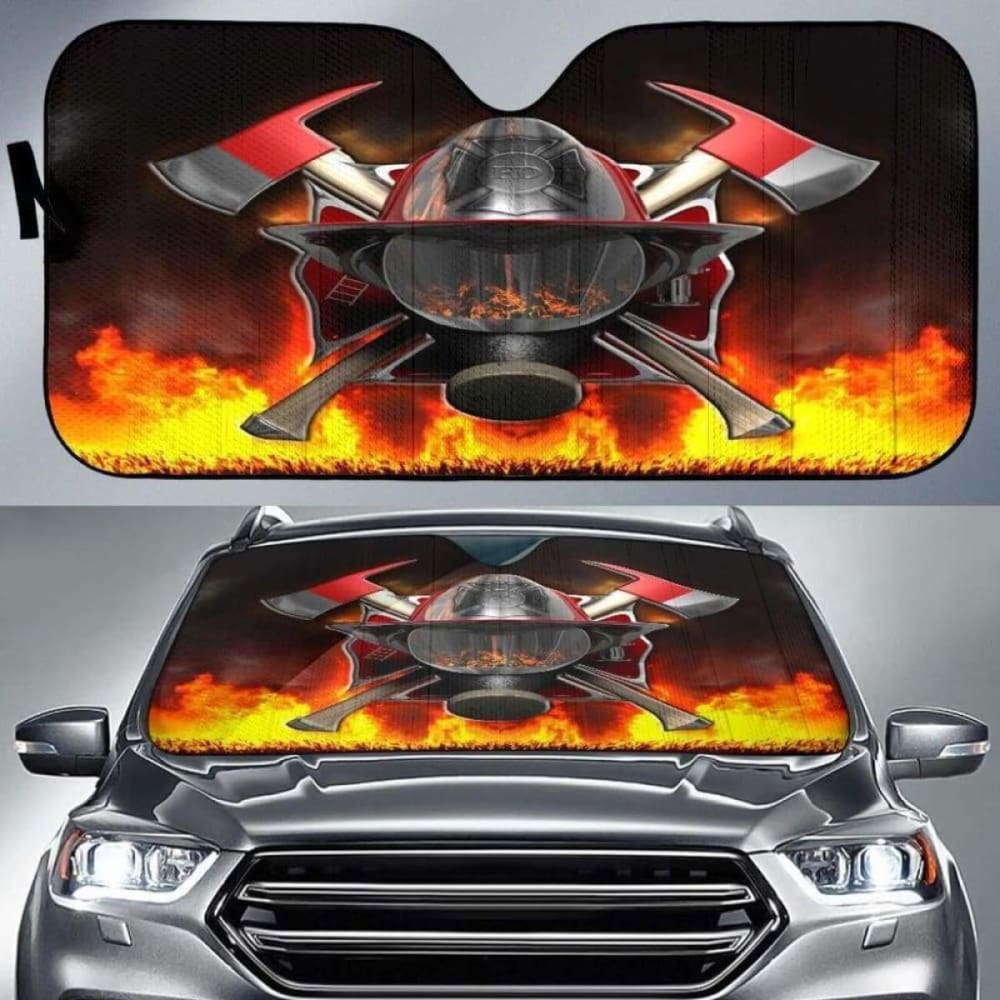 Firefighter Car Sun Shades 172609 - YourCarButBetter