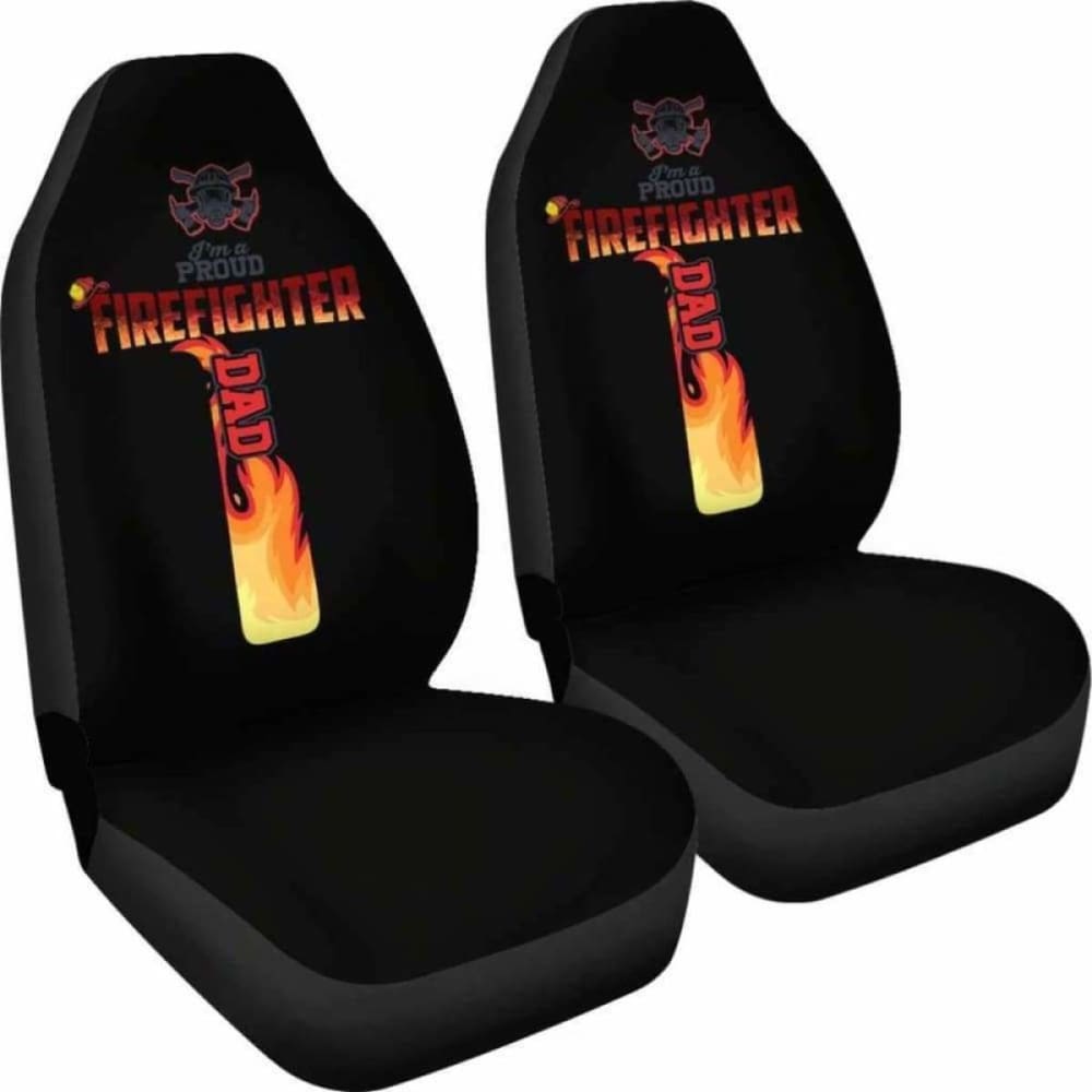 Firefighter Dad Christian Cross Car Seat Covers 160905